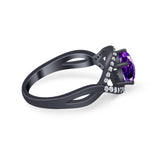 Infinity Shank Wedding Ring Simulated Cubic Zirconia 925 Sterling Silver