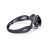 Infinity Shank Wedding Ring Simulated Cubic Zirconia 925 Sterling Silver