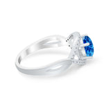 Infinity Shank Wedding Ring Simulated Cubic Zirconia 925 Sterling Silver