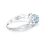 Infinity Shank Wedding Ring Simulated Cubic Zirconia 925 Sterling Silver