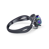 Infinity Shank Wedding Ring Simulated Cubic Zirconia 925 Sterling Silver
