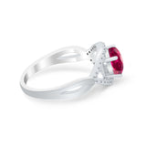 Infinity Shank Wedding Ring Simulated Cubic Zirconia 925 Sterling Silver