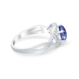 Infinity Shank Wedding Ring Simulated Cubic Zirconia 925 Sterling Silver