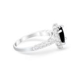 Solitaire Accent Wedding Ring Simulated Cubic Zirconia 925 Sterling Silver