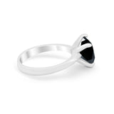 Solitaire Cushion Cut Engagement Ring Simulated Cubic Zirconia 925 Sterling Silver Cushion Cut Ring