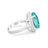 Teardrop Cocktail Engagement Ring Pear Simulated Cubic Zirconia 925 Sterling Silver