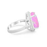 Teardrop Cocktail Engagement Ring Pear Simulated Cubic Zirconia 925 Sterling Silver