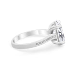 Solitaire Oval Wedding Engagement Ring 925 Sterling Silver