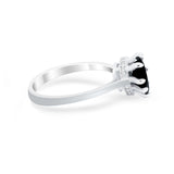 Teardrop Pear Wedding Ring Simulated Cubic Zirconia 925 Sterling Silver