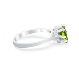 Teardrop Pear Wedding Ring Simulated Cubic Zirconia 925 Sterling Silver