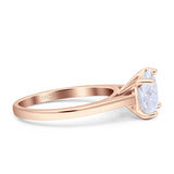 Asscher Cut Vintage Style Solitaire Ring 925 Sterling Silver
