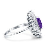 Art Deco Marquise Engagement Ring Cubic Zirconia 925 Sterling Silver