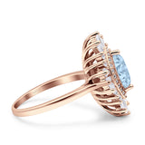 Art Deco Marquise Engagement Ring Cubic Zirconia 925 Sterling Silver