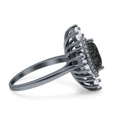 Art Deco Marquise Engagement Ring Cubic Zirconia 925 Sterling Silver