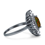 Art Deco Marquise Engagement Ring Cubic Zirconia 925 Sterling Silver