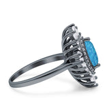 Art Deco Marquise Engagement Ring Cubic Zirconia 925 Sterling Silver