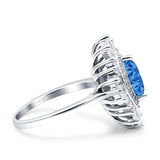 Art Deco Marquise Engagement Ring Cubic Zirconia 925 Sterling Silver