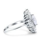 Art Deco Marquise Engagement Ring Cubic Zirconia 925 Sterling Silver