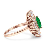 Art Deco Marquise Engagement Ring Cubic Zirconia 925 Sterling Silver