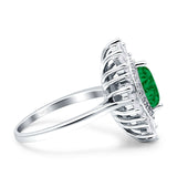 Art Deco Marquise Engagement Ring Cubic Zirconia 925 Sterling Silver