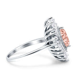 Art Deco Marquise Engagement Ring Cubic Zirconia 925 Sterling Silver