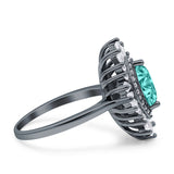 Art Deco Marquise Engagement Ring Cubic Zirconia 925 Sterling Silver