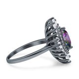 Art Deco Marquise Engagement Ring Cubic Zirconia 925 Sterling Silver