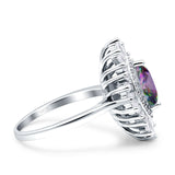 Art Deco Marquise Engagement Ring Cubic Zirconia 925 Sterling Silver