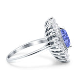 Art Deco Marquise Engagement Ring Cubic Zirconia 925 Sterling Silver