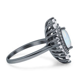 Art Deco Marquise Engagement Ring Cubic Zirconia 925 Sterling Silver