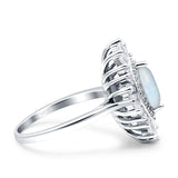 Art Deco Marquise Engagement Ring Cubic Zirconia 925 Sterling Silver