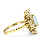 Art Deco Marquise Engagement Ring Cubic Zirconia 925 Sterling Silver