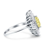 Art Deco Marquise Engagement Ring Cubic Zirconia 925 Sterling Silver