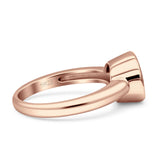 Bezel Set 6mm Round Engagement Ring Cubic Zirconia 925 Sterling Silver