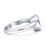 Bezel Set 9mmX6mm Pear Engagement Ring Cubic Zirconia 925 Sterling Silver