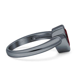 Bezel Set 9mmX7mm Pear Engagement Ring Cubic Zirconia 925 Sterling Silver