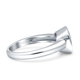 Bezel Set 7mmX7mm Cushion Engagement Ring Cubic Zirconia 925 Sterling Silver