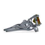 Art Deco Round Cubic Zirconia Infinity Leaf Design Bridal Ring 925 Sterling Silver