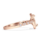 Art Deco Engagement Ring Halo Marquise Cubic Zirconia 925 Sterling Silver