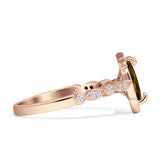 Art Deco Engagement Ring Halo Marquise Cubic Zirconia 925 Sterling Silver
