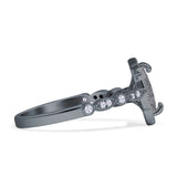 Art Deco Engagement Ring Halo Marquise Natural Rutilated Quartz 925 Sterling Silver