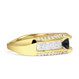 Round Engagement Ring Vintage Style Cubic Zirconia 925 Sterling Silver