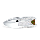 Round Engagement Ring Vintage Style Cubic Zirconia 925 Sterling Silver