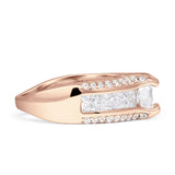 Round Engagement Ring Vintage Style Cubic Zirconia 925 Sterling Silver