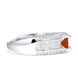 Round Engagement Ring Vintage Style Cubic Zirconia 925 Sterling Silver