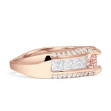 Round Engagement Ring Vintage Style Cubic Zirconia 925 Sterling Silver
