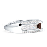 Round Engagement Ring Vintage Style Natural Chocolate Smoky Quartz 925 Sterling Silver
