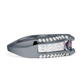 Round Engagement Ring Vintage Style Cubic Zirconia 925 Sterling Silver