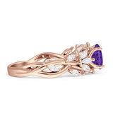 Round Infinity Marquise Vintage Style Floral Ring Cubic Zirconia 925 Sterling Silver