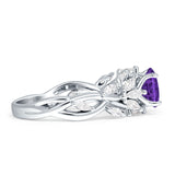 Round Infinity Marquise Vintage Style Floral Ring Cubic Zirconia 925 Sterling Silver